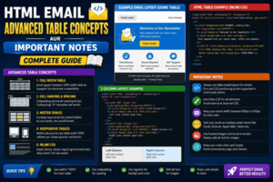 HTML Email Advanced Table Concepts Aur Important Notes &mdash; Complete Guide