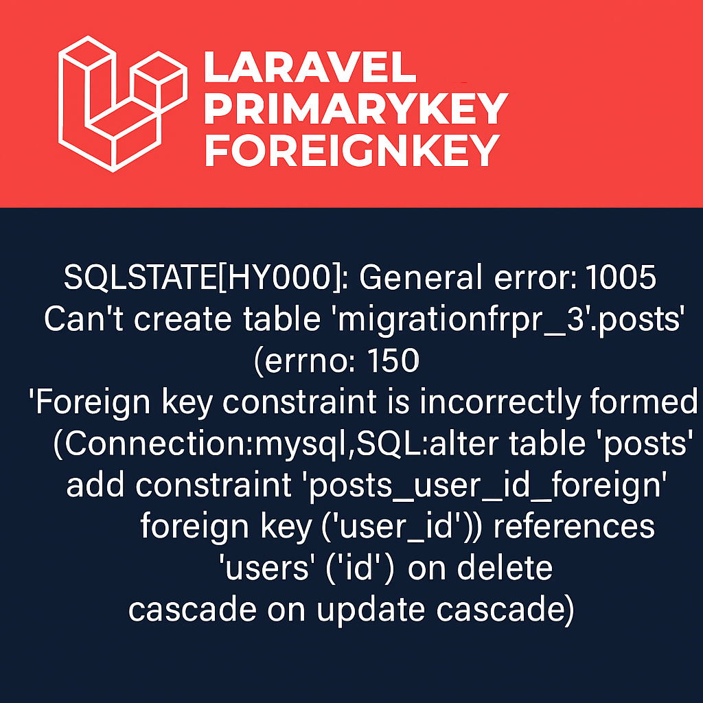 laravel Primary&Froeign Key